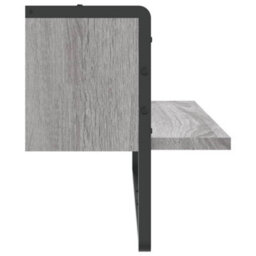 Berkfield Wall Shelf With Bar Grey Sonoma 65X25X30 Cm - thumbnail 5