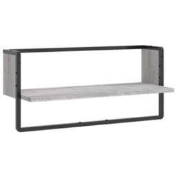 Berkfield Wall Shelf With Bar Grey Sonoma 65X25X30 Cm - thumbnail 2