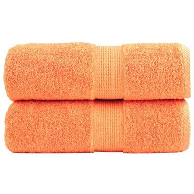 Berkfield Premium Wash Towels Solund 2 Pcs Orange 30X30 Cm 600 Gsm - image 1