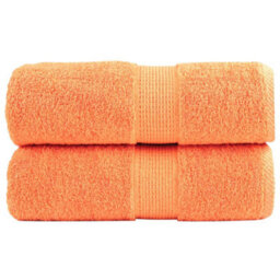 Berkfield Premium Wash Towels Solund 2 Pcs Orange 30X30 Cm 600 Gsm