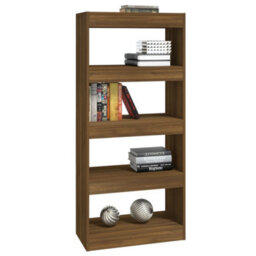 Berkfield Book Cabinet/room Divider Brown Oak 60X30X135 Cm Engineered Wood - thumbnail 3
