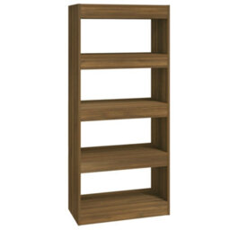Berkfield Book Cabinet/room Divider Brown Oak 60X30X135 Cm Engineered Wood - thumbnail 2