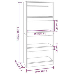 Berkfield Book Cabinet/room Divider Brown Oak 60X30X135 Cm Engineered Wood - thumbnail 7