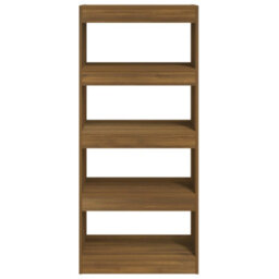 Berkfield Book Cabinet/room Divider Brown Oak 60X30X135 Cm Engineered Wood - thumbnail 5