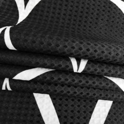 Neel Blue Black Shower Curtain With Hooks, Lattice Design, 180Cm X 180Cm - thumbnail 3