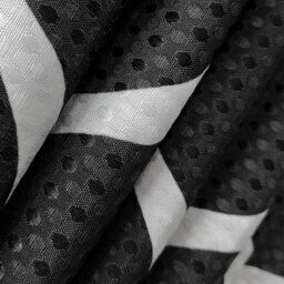 Neel Blue Black Shower Curtain With Hooks, Lattice Design, 180Cm X 180Cm - thumbnail 5
