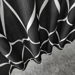 Neel Blue Black Shower Curtain With Hooks, Lattice Design, 180Cm X 180Cm - thumbnail 8