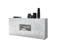 FurniComp LTD Furnicomp Evora 2 Door 2 Drawer White Gloss Sideboard - thumbnail 3