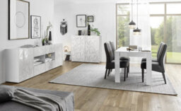 FurniComp LTD Furnicomp Evora 2 Door 2 Drawer White Gloss Sideboard - thumbnail 4