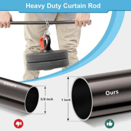Bedlooms Metal Curtain Pole 28mm- Plain Ball Finials With Extendable Strong & Durable Rod Chrome 160-300 Cm,63''-118'' - thumbnail 6