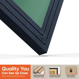 "30X17"" Black Step Vinyl Record Frame With Emerald Mount For 12 Inch Lp Album Cover & Disc - Ak Frames" - thumbnail 3