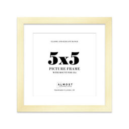 "5X5"" Gold Picture Frame - 5X5"" Square Frame With 4X4"" Mount For 5X5""/4X4"" Pictures Art Deco Style Room Decor, 1 Pack" - thumbnail 1