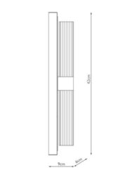 Pagazzi Lighting Pagazzi Kira 2-Light Black And Brass Wall Light - thumbnail 7