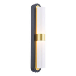 Pagazzi Lighting Pagazzi Kira 2-Light Black And Brass Wall Light - thumbnail 3