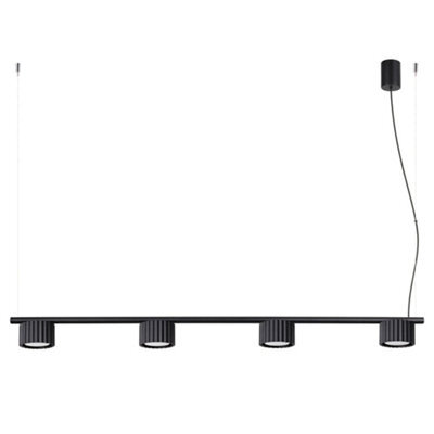 Sollux Lighting Aura Aluminum Black 4 Lights Minimalist Chandeliers - image 1