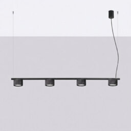 Sollux Lighting Aura Aluminum Black 4 Lights Minimalist Chandeliers - thumbnail 2