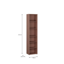 Furniture To Go Alice Springs Tall Narrow Bookcase With 5 Shelves In Terracotta - thumbnail 5
