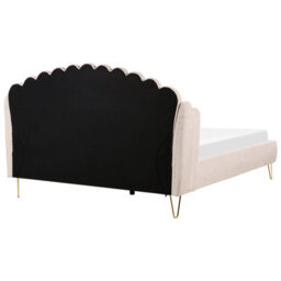 Beliani Bed Fabric Ambillou 180 X 200 Cm (Eu Super King) Light Beige - thumbnail 6