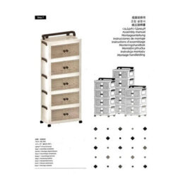 5Rd Floor Bathroom Storage Cabinet 3-Tier Free Standing Cupboard With Door Waterproof New - thumbnail 6