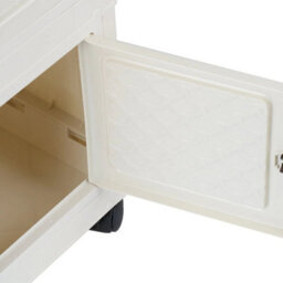5Rd Floor Bathroom Storage Cabinet 3-Tier Free Standing Cupboard With Door Waterproof New - thumbnail 4
