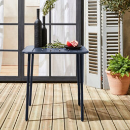 Sweeek - 2-Seater Square Steel Garden Table Amelia 70Cm 70X70X72.5 Cm - thumbnail 2