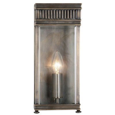 Stylish Outdoor Ip44 Flush Light With Dark Bronze Finish - E14 Led Bulb Compatible