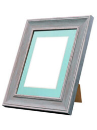 Frames By Post Scandi Distressed Blue Frame With Blue Mount For Image Size 12 X 8 Inch - thumbnail 4