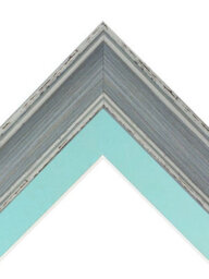 Frames By Post Scandi Distressed Blue Frame With Blue Mount For Image Size 12 X 8 Inch - thumbnail 5