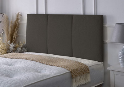 Slumbre Alton Chenille Headboard - 2Ft6 Small Single - Charcoal Chenille