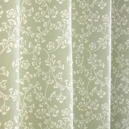 "Sundour Sade Fully Lined Ready Made Floral Eyelet Curtains Green 46X54""" - thumbnail 3