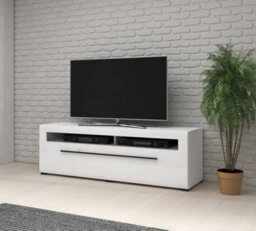 Arte Tulsa Modern Tv Cabinet In White Gloss - W1600mm X H520mm X D500mm - thumbnail 3