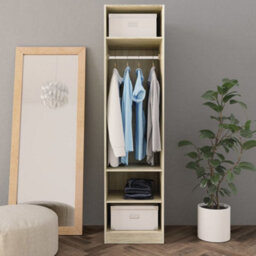 Berkfield Wardrobe Sonoma Oak 50X50X200 Cm Engineered Wood - thumbnail 3