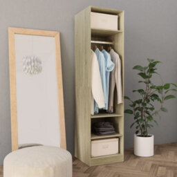 Berkfield Wardrobe Sonoma Oak 50X50X200 Cm Engineered Wood - thumbnail 1