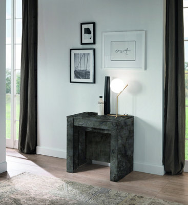 FurniComp LTD Furnicomp Novara Anthracite/oxide Extending Console Dining Table - image 1