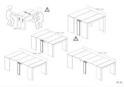 FurniComp LTD Furnicomp Novara Anthracite/oxide Extending Console Dining Table - thumbnail 4