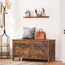 Wooden Storage Chest Trunk, Bed End Storage Bench, Large Capacity Toy Chests With Lid, Blanket Box Organizer Unit, - thumbnail 4
