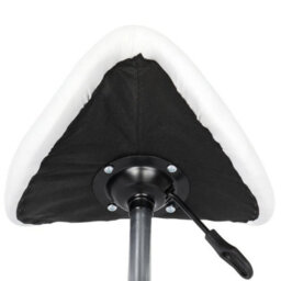 Pu Leather Saddle Stool Adjustable Rolling Salon Swivel Chair - thumbnail 5