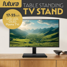 Futura Universal Tv Stand 17 To 55 Inch Tvs, Swivel, Rotation & Height Adjustable, 20Kg Load, Max Vesa 200X200mm Glass Base - thumbnail 2