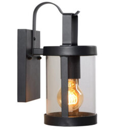 Lucide Lindelo Cottage Wall Lantern Light Outdoor - 1Xe27 - Ip23 - Black - thumbnail 6