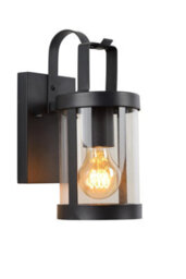 Lucide Lindelo Cottage Wall Lantern Light Outdoor - 1Xe27 - Ip23 - Black - thumbnail 1