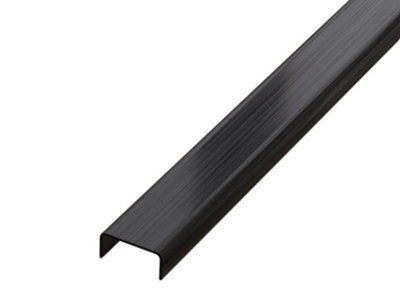 Ilcom Decorative Profile C 40mm X 2440mm X 0.65mm Black Brushed Stainless Steel - image 1