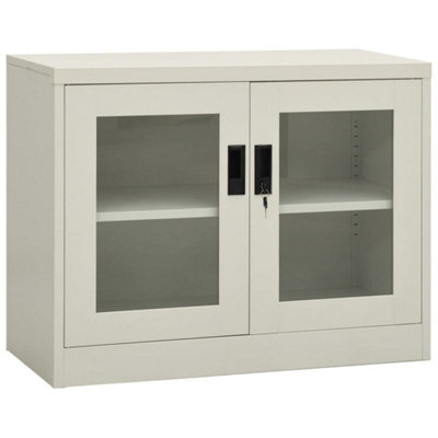 Berkfield Office Cabinet Light Grey 90X40X70 Cm Steel - image 1