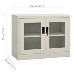 Berkfield Office Cabinet Light Grey 90X40X70 Cm Steel - thumbnail 9