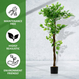 Crystals Artificial Ficus Tree Large Indoor Faux Plant In Pot - thumbnail 2