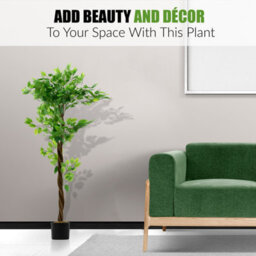 Crystals Artificial Ficus Tree Large Indoor Faux Plant In Pot - thumbnail 4