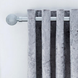 A.unique Home Beaded Ball Metal Extendable Curtain Pole With Rings And Fittings (25/28mm) - Nickel, 120Cm - 220Cm Approx - thumbnail 4