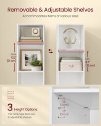Ledrem Bookcase, 5-Tier Open Storage Shelf, Freestanding Shelving Unit - thumbnail 3