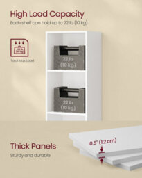 Ledrem Bookcase, 5-Tier Open Storage Shelf, Freestanding Shelving Unit - thumbnail 7