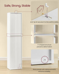 Ledrem Bookcase, 5-Tier Open Storage Shelf, Freestanding Shelving Unit - thumbnail 6