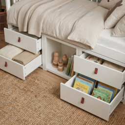 Nöa & Nani Lottie Bo Peep House Day Bed With Storage Drawers In Classic White - thumbnail 3